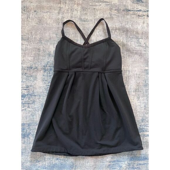 Lululemon Black Bulerias Athletic Tank Top Size 6 - Picture 3 of 7
